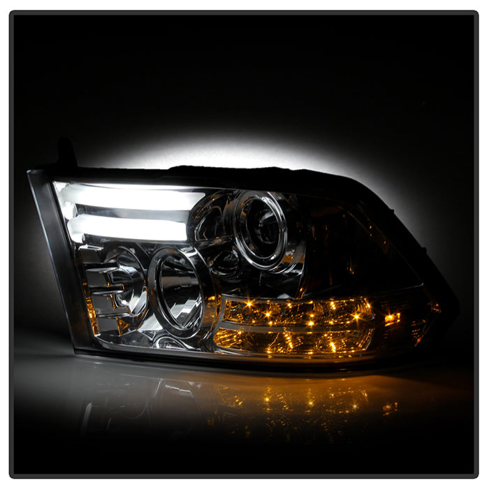 Spyder Dodge Ram 09-12 Projector Headlights Light Bar DRL Smoke PRO-YD-DR09-LBDRL-SM 5081742