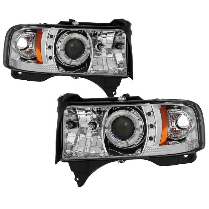 Spyder Dodge Ram 1500 94-01 94-02 Projector Headlights LED Halo LED Chrm PRO-YD-DR94-HL-AM-C 5010094