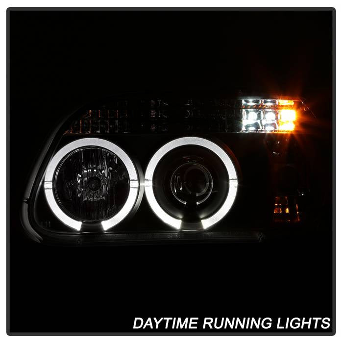 Spyder Ford Explorer 95-01 1PC Projector Headlights LED Halo Blk PRO-YD-FEXP95-HL-1PC-BK 5010131