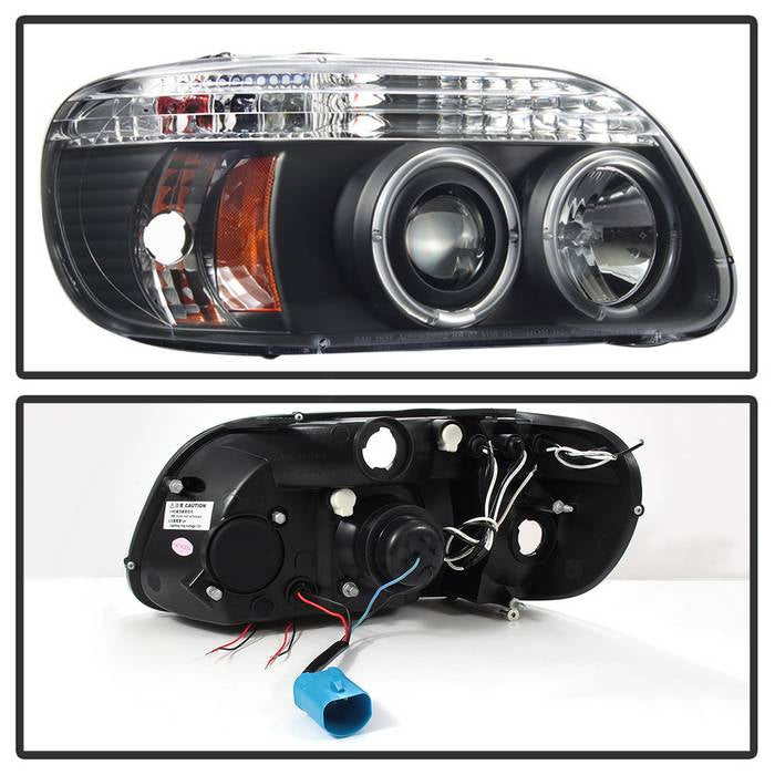 Spyder Ford Explorer 95-01 1PC Projector Headlights LED Halo Blk PRO-YD-FEXP95-HL-1PC-BK 5010131