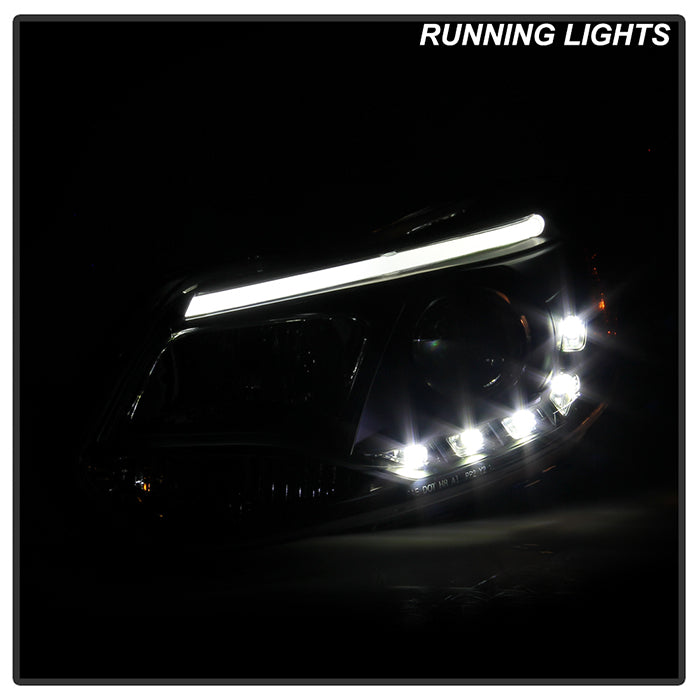 Spyder Ford Focus 12-14 Projector Headlights Halogen Model Only - DRL Black PRO-YD-FF12-DRL-BK 5072832