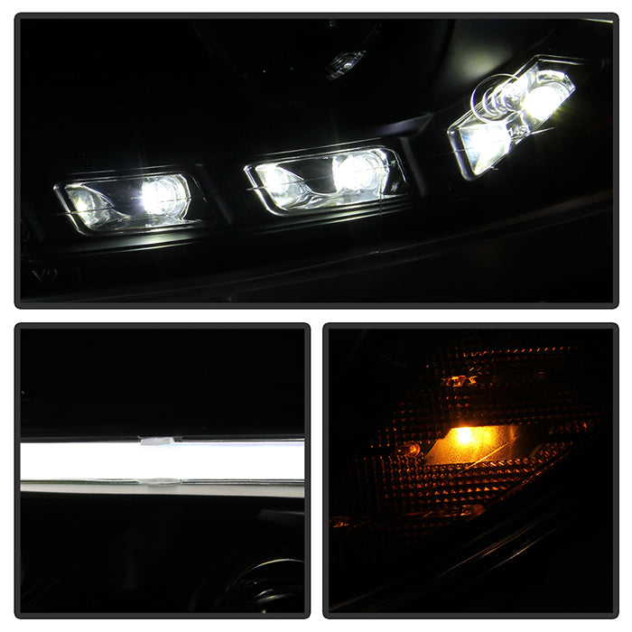 Spyder Ford Focus 12-14 Projector Headlights Halogen Model Only - DRL Black PRO-YD-FF12-DRL-BK 5072832