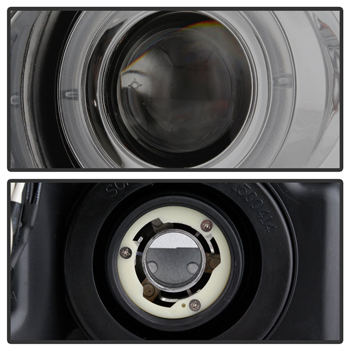 FR SPORT Spyder Ford F150 04-08 Projector Headlights Version 2 LED Halo LED Smke...