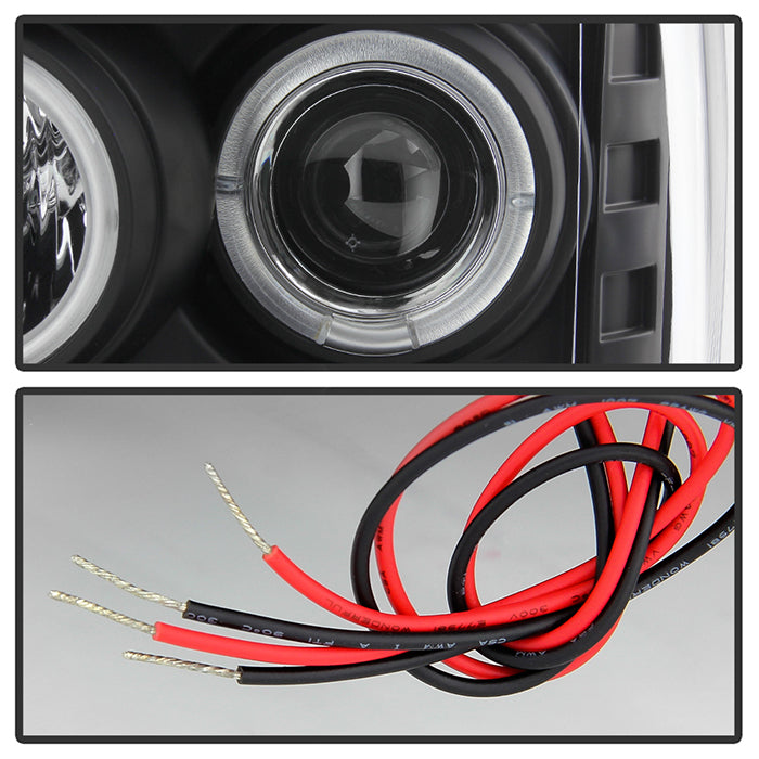 Spyder Ford F150 09-14 Projector Headlights Halogen Model- LED Halo LED Blk PRO-YD-FF15009-HL-BK 5010230