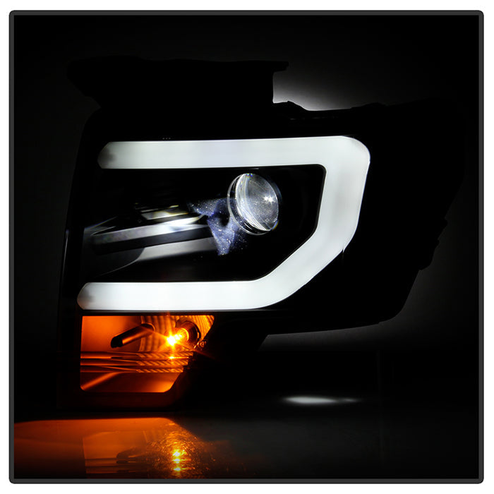 Spyder Ford F150 13-14 Xenon Model Only Light Bar Projector Headlights Black PRO-YD-FF15013PL-BK 5087591