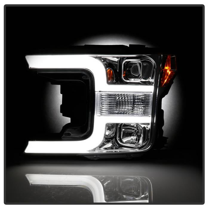 Spyder Signature Ford F150 18-19 (Halogen Model) Projector Headlights - Chrome (PRO-YD-FF15018-LB-C) 5086617