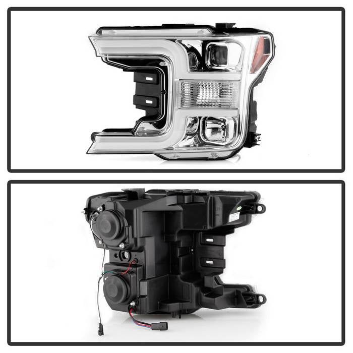 Spyder Signature Ford F150 18-19 (Halogen Model) Projector Headlights - Chrome (PRO-YD-FF15018-LB-C) 5086617