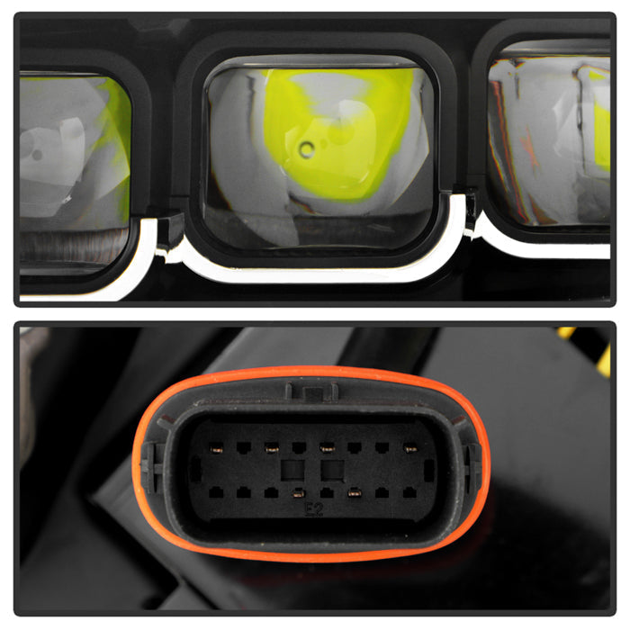 SPYDER 15-17 Ford Mustang LED Headlights - Black (PRO-YD-FM15AP-GRSB-SET-BK) 5089335