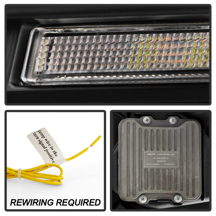 SPYDER 15-17 Ford Mustang LED Headlights - Black (PRO-YD-FM15AP-GRSB-SET-BK) 5089335