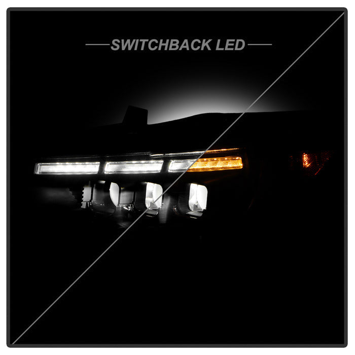 SPYDER 15-17 Ford Mustang LED Headlights - Black (PRO-YD-FM15AP-GRSB-SET-BK) 5089335