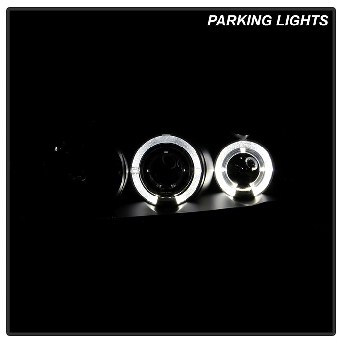 Spyder Ford Mustang 99-04 Projector Headlights LED Halo Black High H1 Low H1 PRO-YD-FM99-1PC-AM-BK 5010445