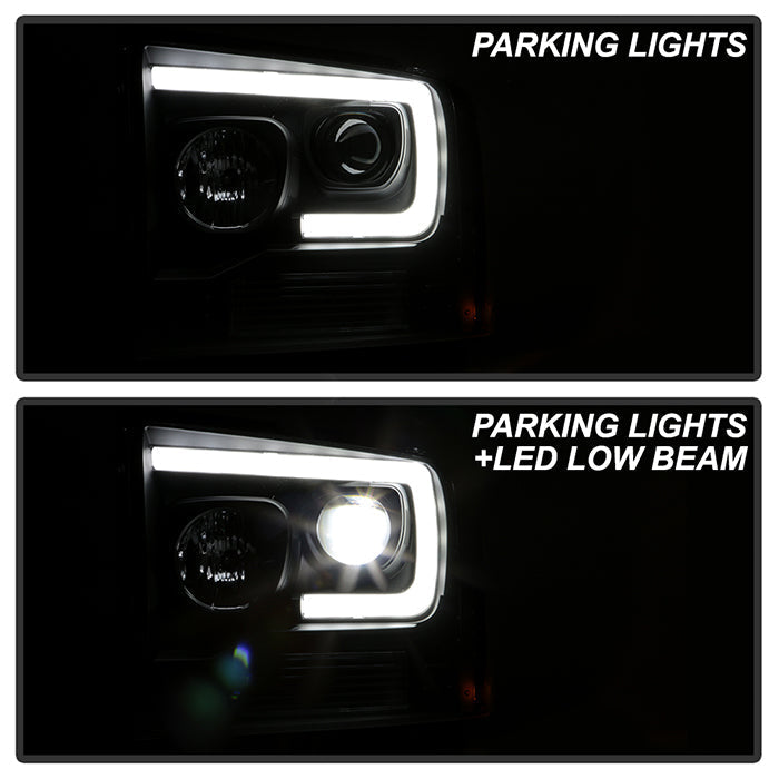 Spyder 05-07 Ford F250/350/450 Super Duty Projector LED Black PRO-YD-FS05V2PL-BK 5087911
