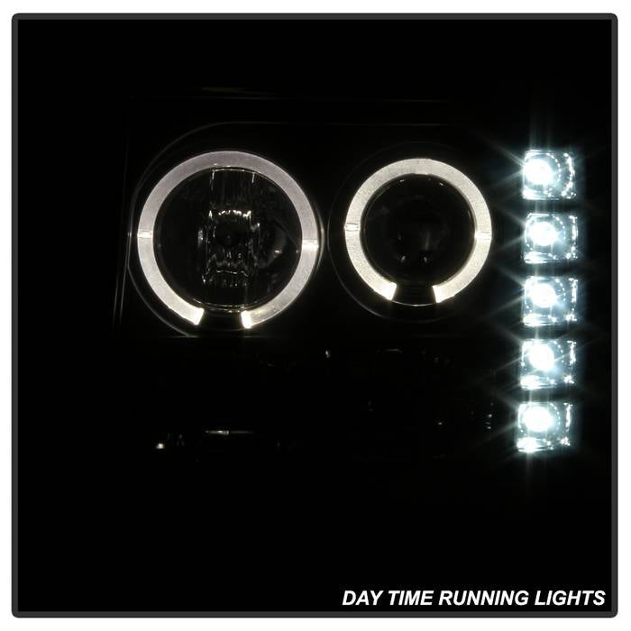 Spyder GMC Sierra 1500/2500 07-13 Projector Headlights LED Halo- LED Blk Smke PRO-YD-GS07-HL-BSM 5078506
