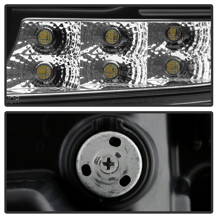 Spyder GMC Sierra 14-16 Projector Headlights Light Bar DRL Blk PRO-YD-GS14V2-LBDRL-BK 5080851