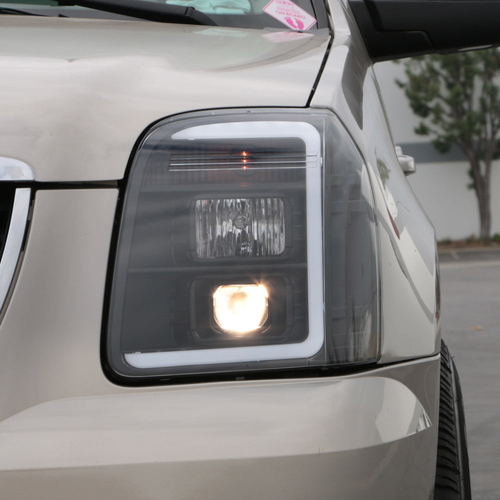 Spyder GMC Yukon 07-14/Denali 07-14 /XL 07-14 V2 Projector Headlights - Black PRO-YD-GY07V2SI-BK 5088260