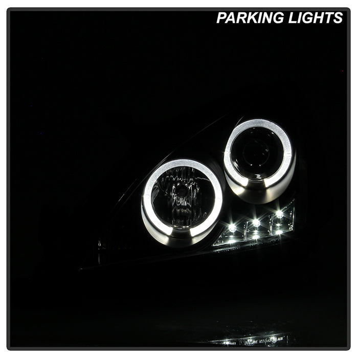 Spyder Honda Accord 03-07 Projector Headlights LED Halo Amber Reflctr LED Blk PRO-YD-HA03-AM-BK 5010636