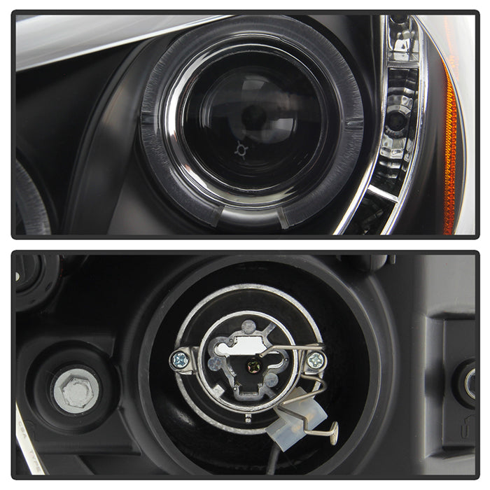 FR SPORT Spyder Honda Accord 08-12 4Dr Projector Headlights- LED Halo DRL Blk...