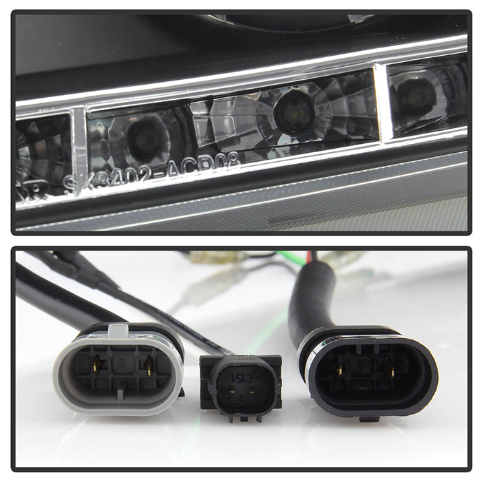 FR SPORT Spyder Honda Accord 08-12 4Dr Projector Headlights- LED Halo DRL Blk...