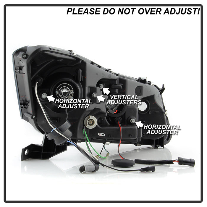 FR SPORT Spyder Honda Accord 08-12 4Dr Projector Headlights- LED Halo DRL Blk...
