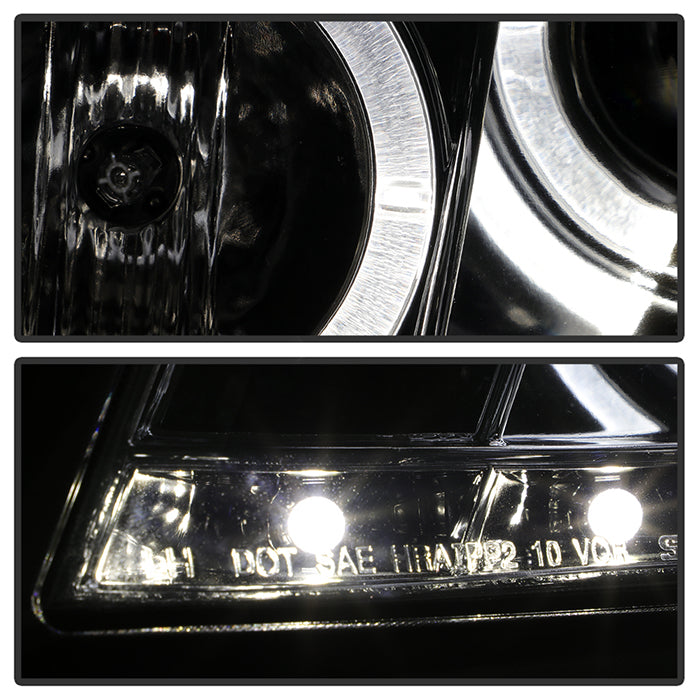 FR SPORT Spyder Honda Accord 08-12 4Dr Projector Headlights- LED Halo DRL Smke...