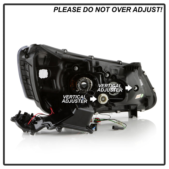 Spyder Honda Accord 2013-2015 4DR Projector Headlights Light Bar DRL Black PRO-YD-HA13-LBDRL-BK 5080530