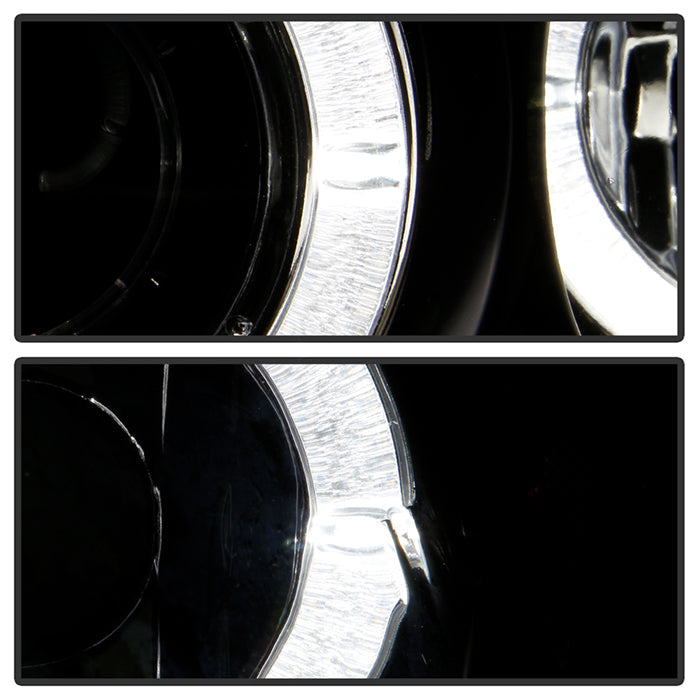 FR SPORT Spyder Honda Civic 92-95 2/3DR 1PC Projector LED Halo Amber Reflctr Blk...