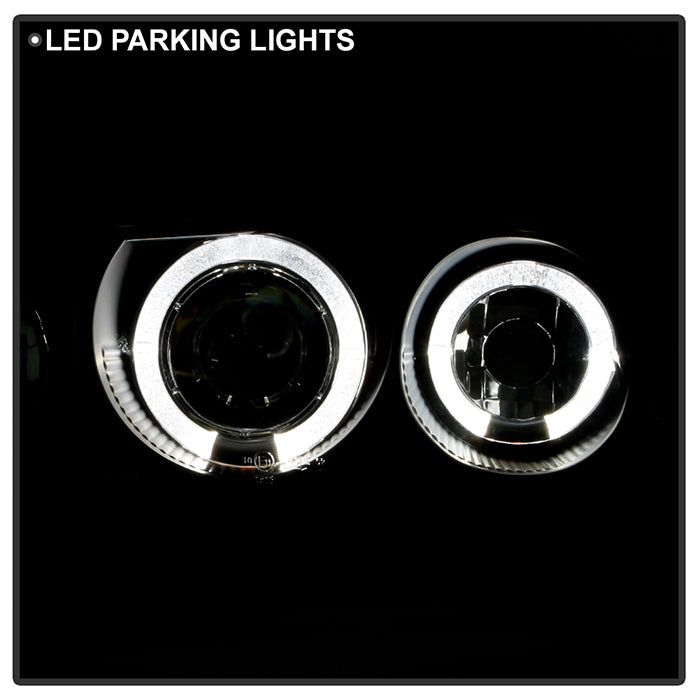 FR SPORT Spyder Honda Civic 92-95 2/3DR 1PC Projector LED Halo Amber Reflctr Blk...