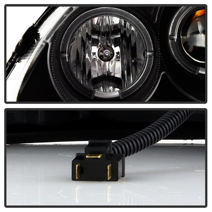 Spyder Honda Civic 96-98 Projector Headlights LED Halo Amber Reflctr Blk PRO-YD-HC96-AM-BK 5010902