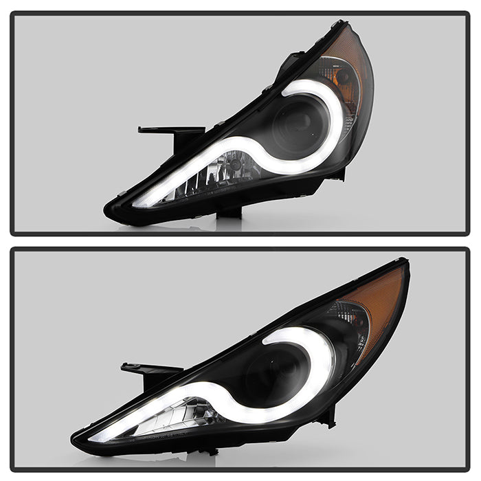 Spyder Hyundai Sonata 11-13 Verson 2 Projector - Light Bar DRL Blk PRO-YD-HYSON11V2-LBDRL-BK 5080882