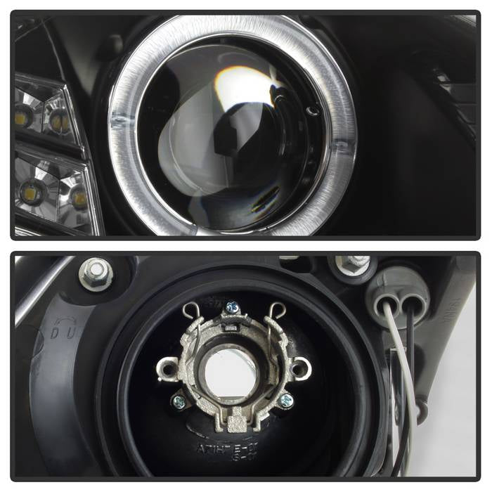 Spyder Infiniti G35 03-07 2DR Projector Halogen - LED Halo DRL Blk High H4 PRO-YD-IG35032D-DRL-BK 5011060
