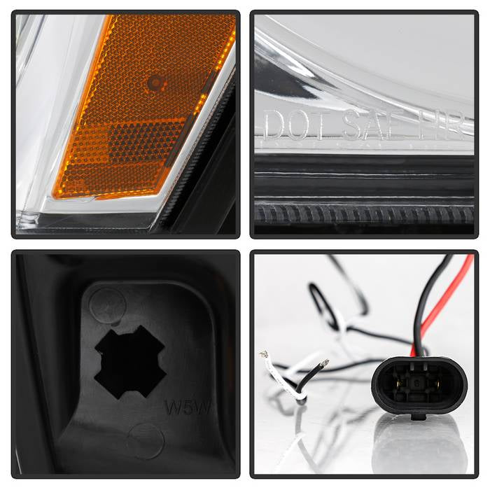 Spyder 05-07 Jeep Grand Cherokee - Light Bar Projector Headlights - Chrome - PRO-YD-JGC05V2-LB-C 5086112