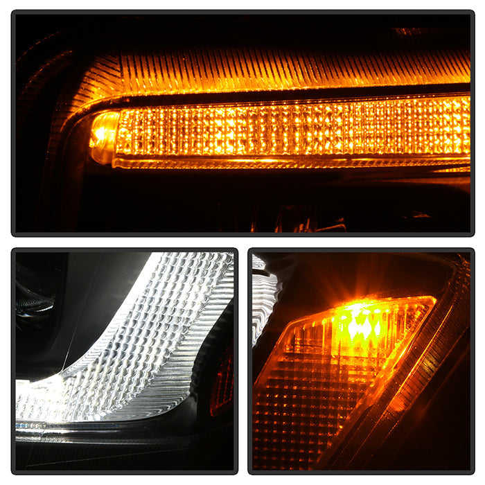 SPYDER 11-13 Jeep Grand Cherokee (Xenon/HID Model Only) Light Bar Projector Headlights - Black 5087737