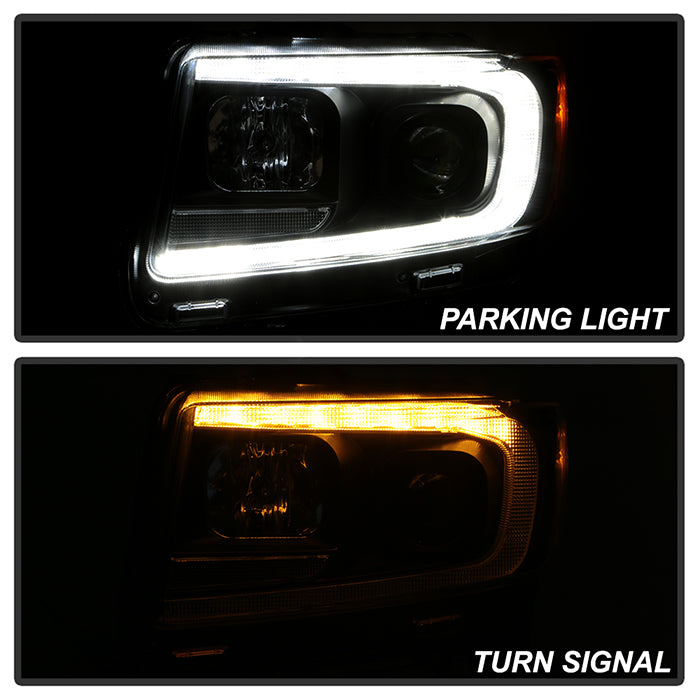 SPYDER 11-13 Jeep Grand Cherokee (Xenon/HID Model Only) Light Bar Projector Headlights - Black 5087737