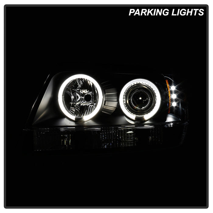 FR SPORT Spyder Jeep Grand Cherokee 99-04 Projector Headlights LED Halo LED Blk -...