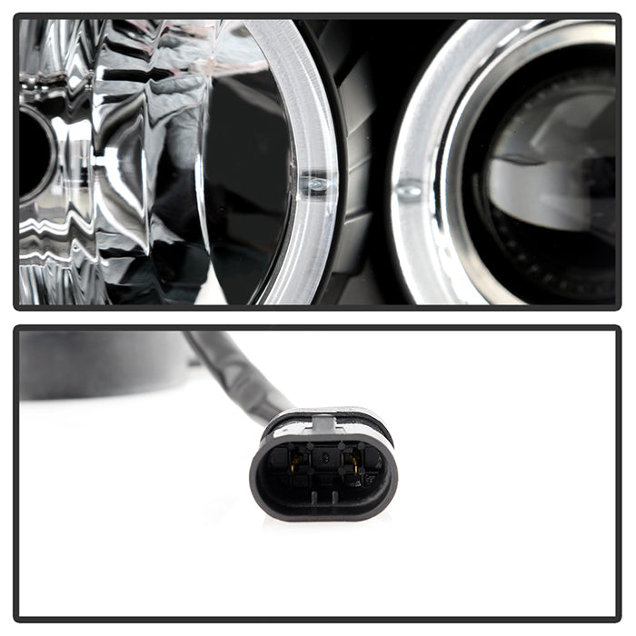 FR SPORT Spyder Jeep Grand Cherokee 99-04 Projector Headlights LED Halo LED Blk -...