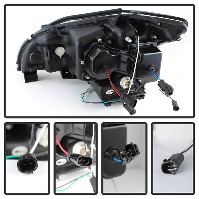 Spyder Lexus RX330 2004-2006 Projector Headlights Halogen Model- DRL LED Blk PRO-YD-LRX35004-DRL-BK 5076779