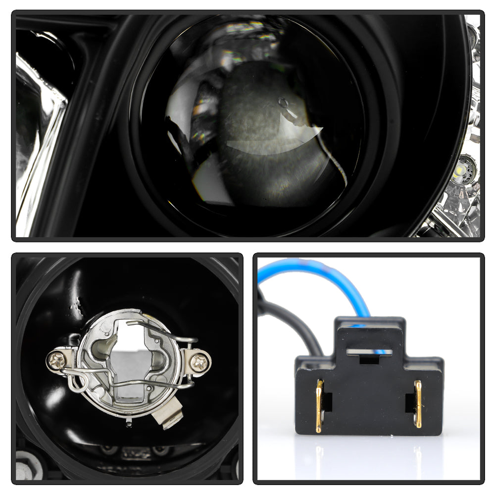 Spyder Mazda 3 04-08 4Dr Sedan Projector Headlights Halogen - DRL Blk PRO-YD-M304-DRL-BK 5017451