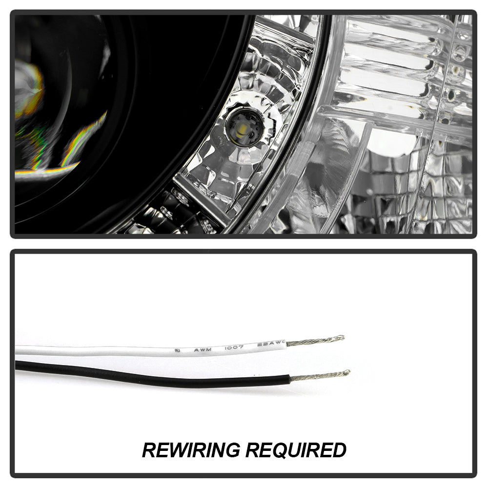 Spyder Mazda 3 04-08 4Dr Sedan Projector Headlights Halogen - DRL Blk PRO-YD-M304-DRL-BK 5017451