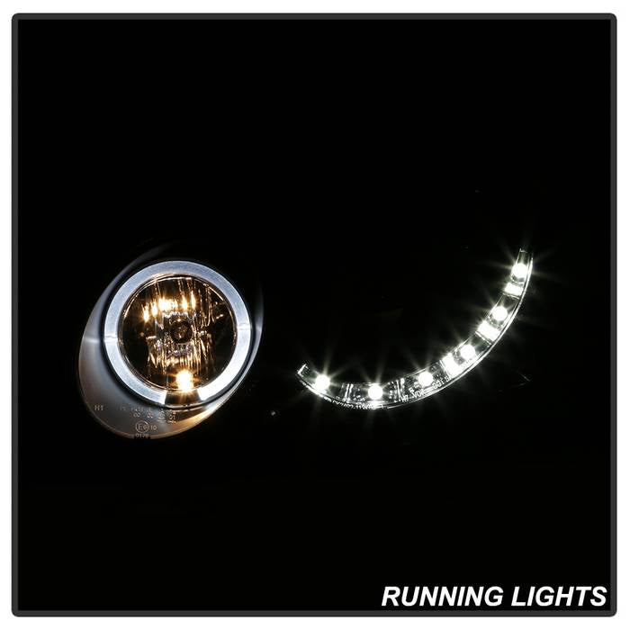 Spyder Mercedes Benz CLK 03-09 Projector Halogen Model- LED Halo DRL Blk PRO-YD-MBCLK03-DRL-BK 5038036