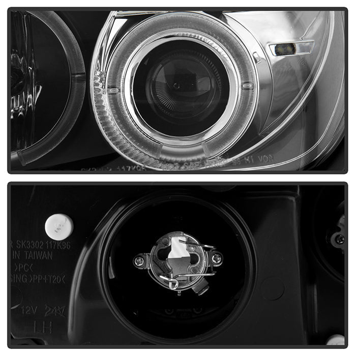 Spyder Mercedes Benz SLK 98-04 1PC Projector Halogen Model- LED Halo Blk PRO-YD-MBSLK98-1PC-HL-BK 5011190
