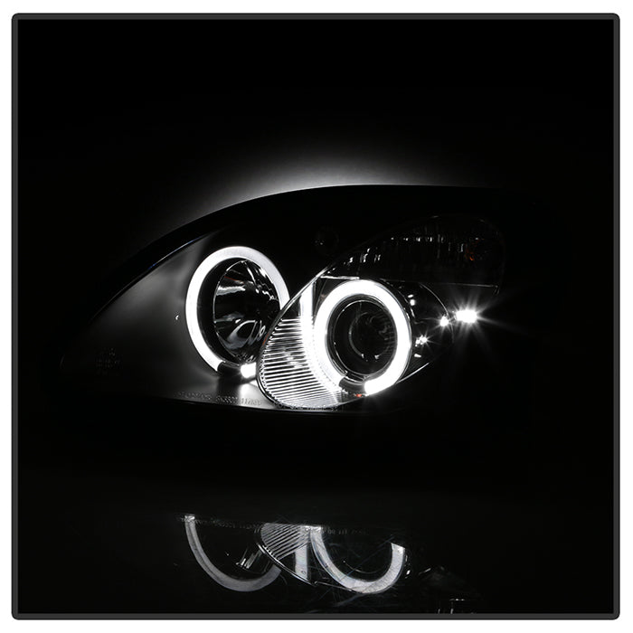 Spyder Mercedes Benz SLK 98-04 1PC Projector Halogen Model- LED Halo Blk PRO-YD-MBSLK98-1PC-HL-BK 5011190