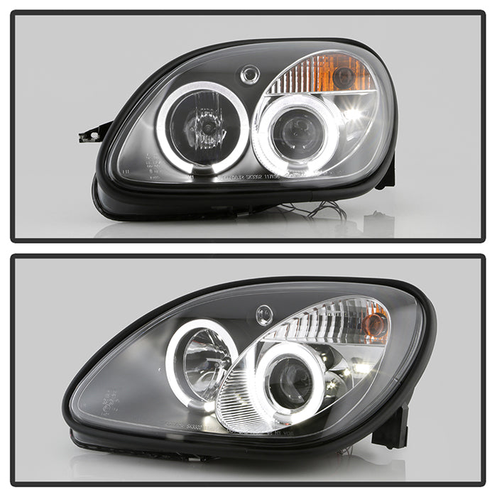 Spyder Mercedes Benz SLK 98-04 1PC Projector Halogen Model- LED Halo Blk PRO-YD-MBSLK98-1PC-HL-BK 5011190