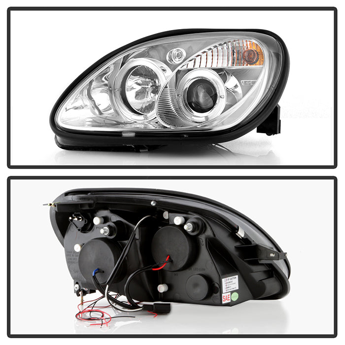 Spyder Mercedes Benz SLK 98-04 Projector Halogen Model- LED Halo Chrm PRO-YD-MBSLK98-1PC-HL-C 5011206