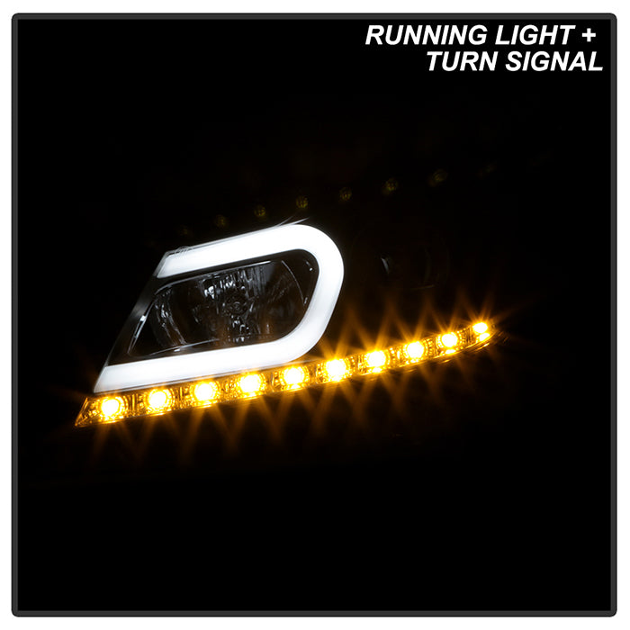 Spyder Mercedes Benz W204 C-Class 12-13 Projector Halogen Model- DRL Blk PRO-YD-MBW20412-DRL-BK 5074249