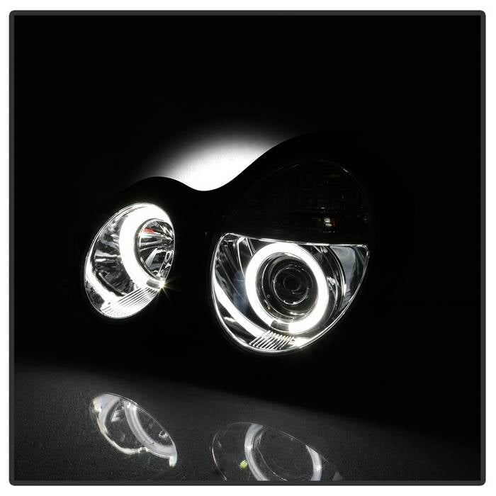 Spyder Mercedes Benz E-Class 95-99 Projector Headlights LED Halo Chrm PRO-YD-MBW21095-HL-C 5011282