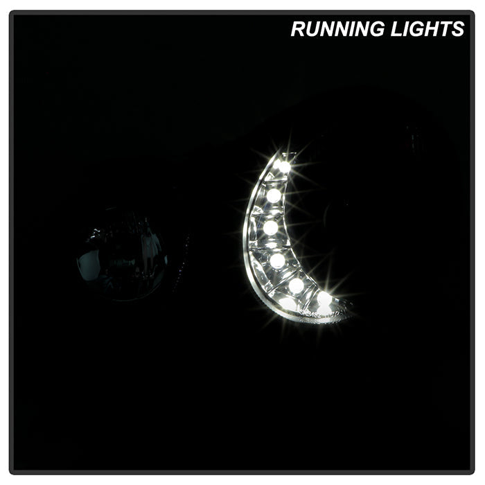 Spyder Mercedes Benz E-Class 03-06 Projector Halogen Model- DRL- Blk PRO-YD-MBW21103-DRL-BK 5017482