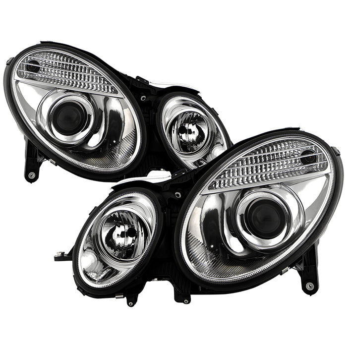 FR SPORT Spyder Mercedes Benz E-Class 03-06 Projector Headlights Xenon/HID Model- Chrm...