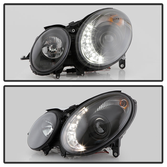 Spyder Mercedes Benz E-Class 03-06 Projector Xenon/HID Model- DRL- Blk PRO-YD-MBW21103-HID-DRL-BK 5029928