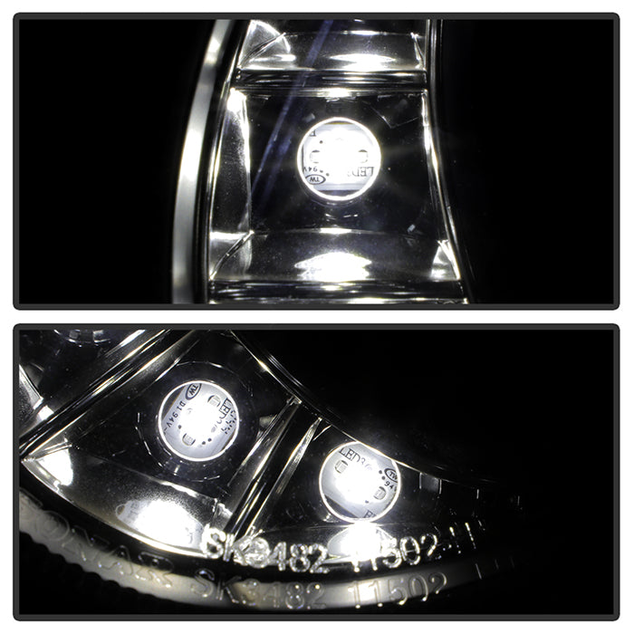 Spyder Mercedes Benz E-Class 07-09 Projector Headlights Halogen - DRL Blk PRO-YD-MBW21107-DRL-BK 5029379
