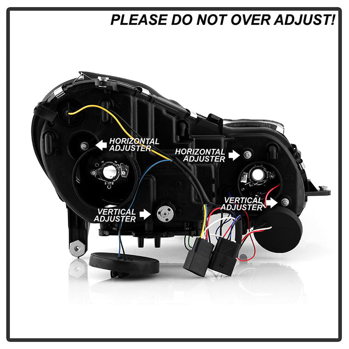 Spyder Mercedes Benz E-Class 07-09 Projector Headlights Halogen - DRL Blk PRO-YD-MBW21107-DRL-BK 5029379